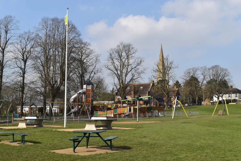 The play area at Parson's Close Recreation Ground, Leighton Buzzard